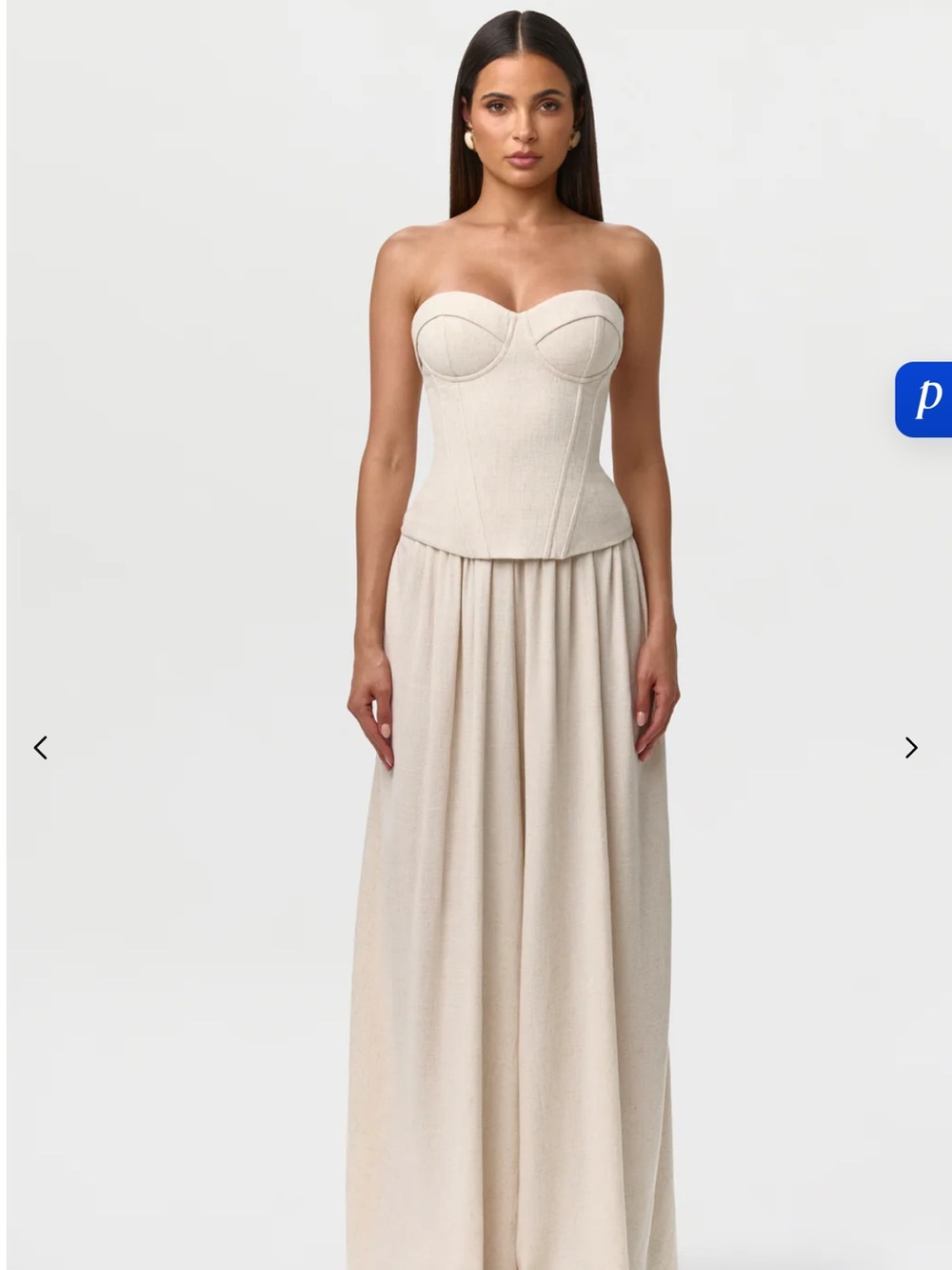 naked wardrobe Cream Linen pants.